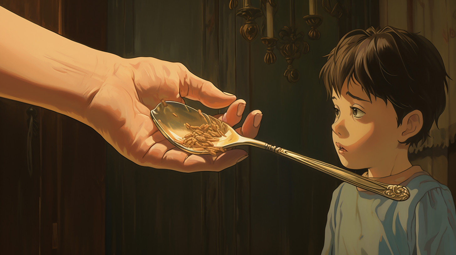 Gold Spoon Baby Hand, Studio Ghibli Style