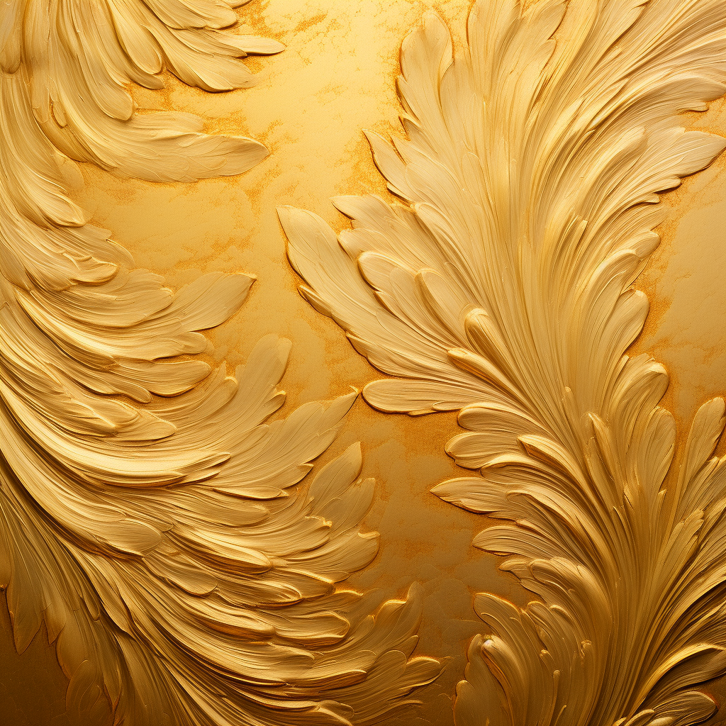 Beautiful gold leaf intricate designs