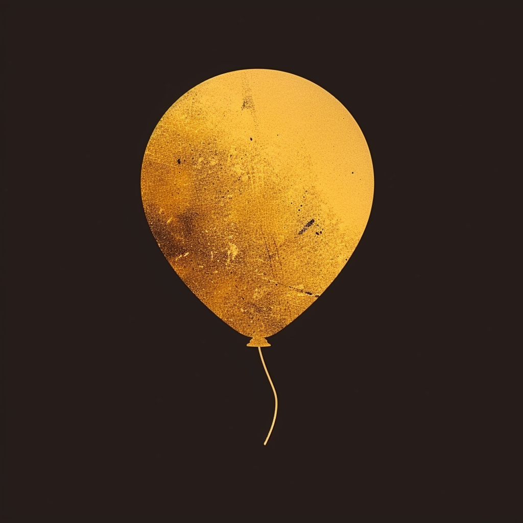 Golden balloon logo picture