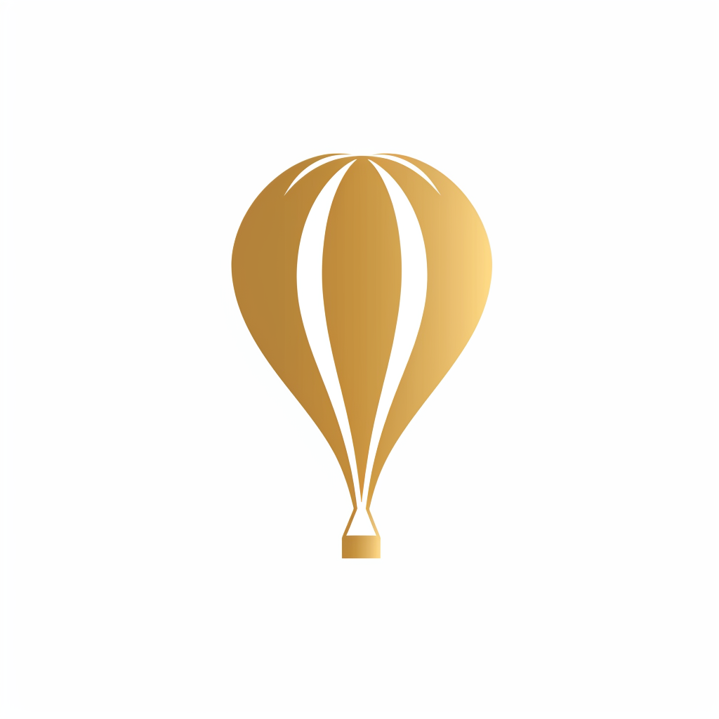 Golden balloon on white background