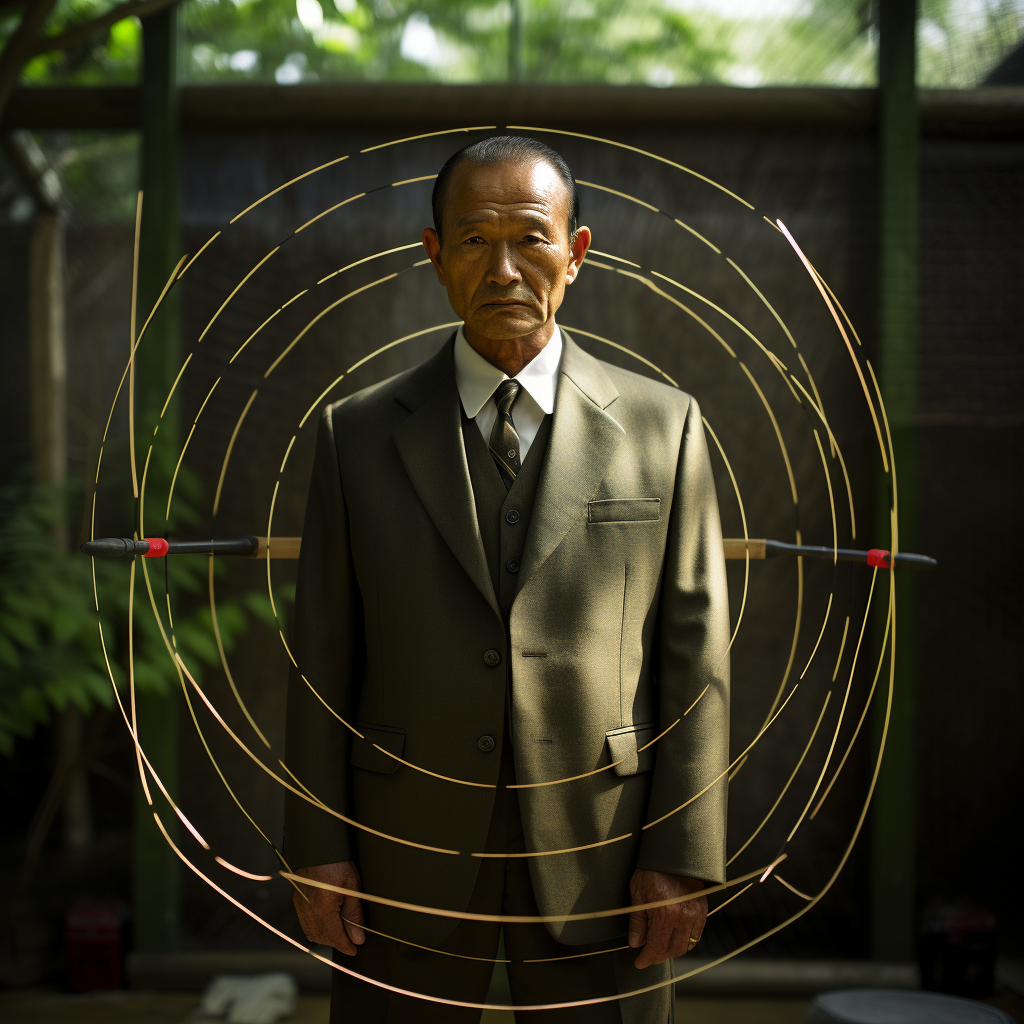 Image of Kyudo Police Chief with Golden Target Head