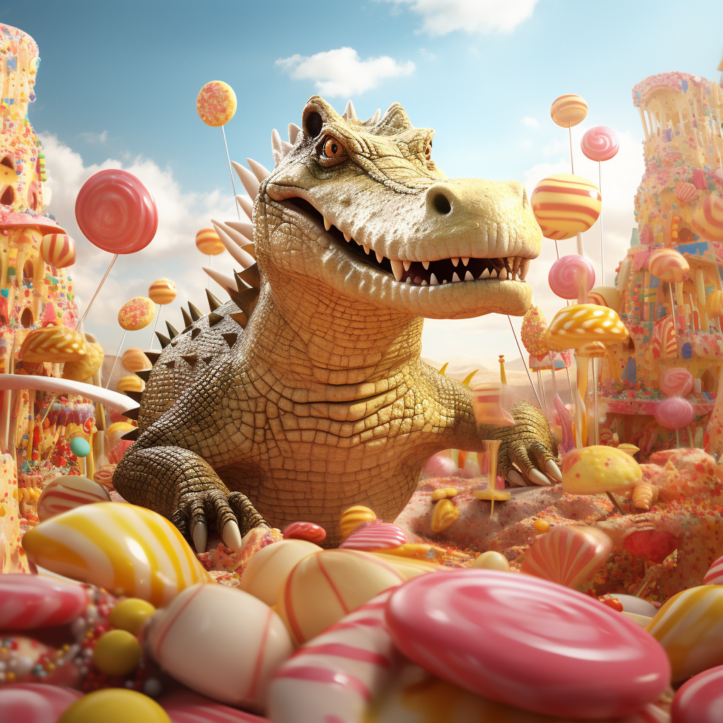 Golden Cocodrile Candyland Picture