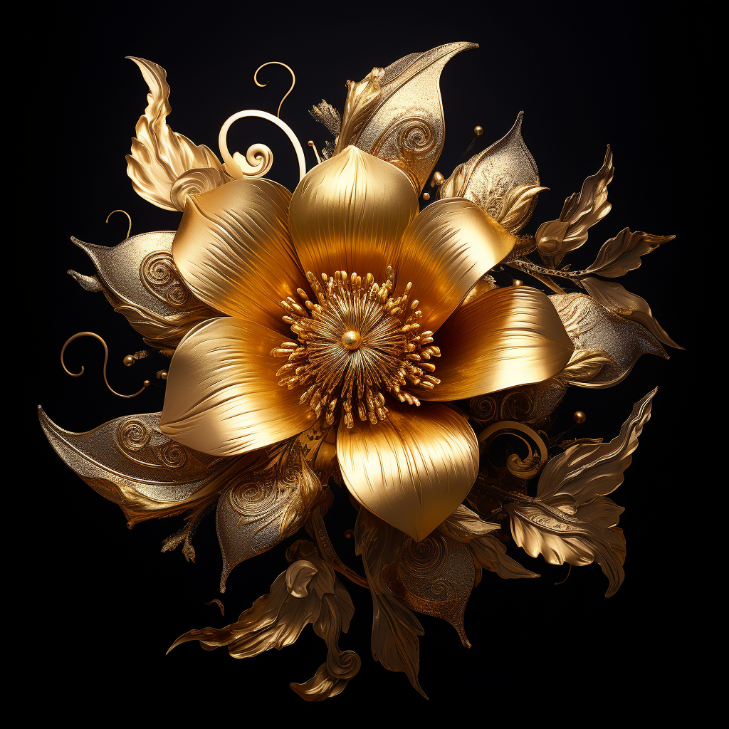 Stunning golden flower in bloom