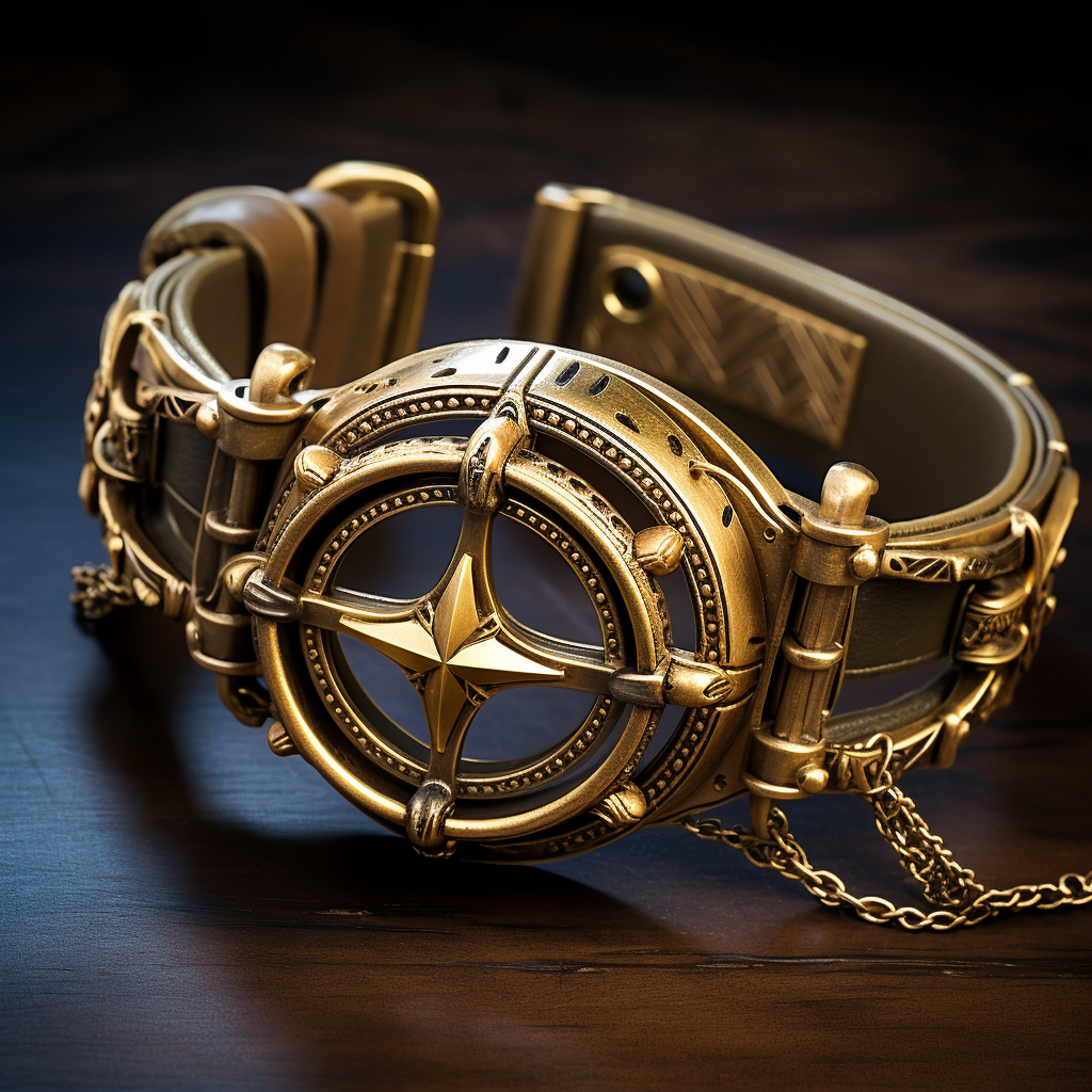 Golden magic handcuff D&D dark fantasy