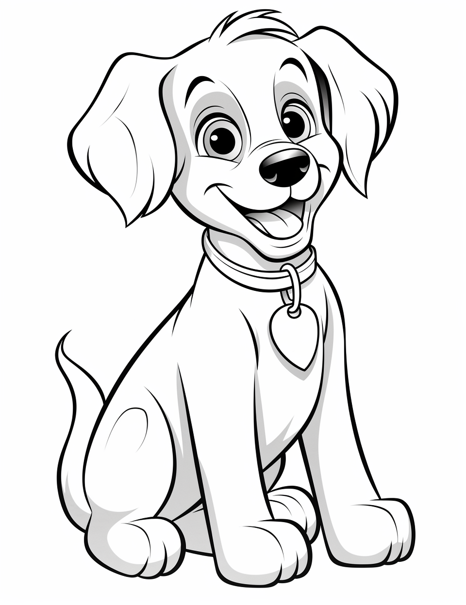 Golden Retriever Dog Coloring Page