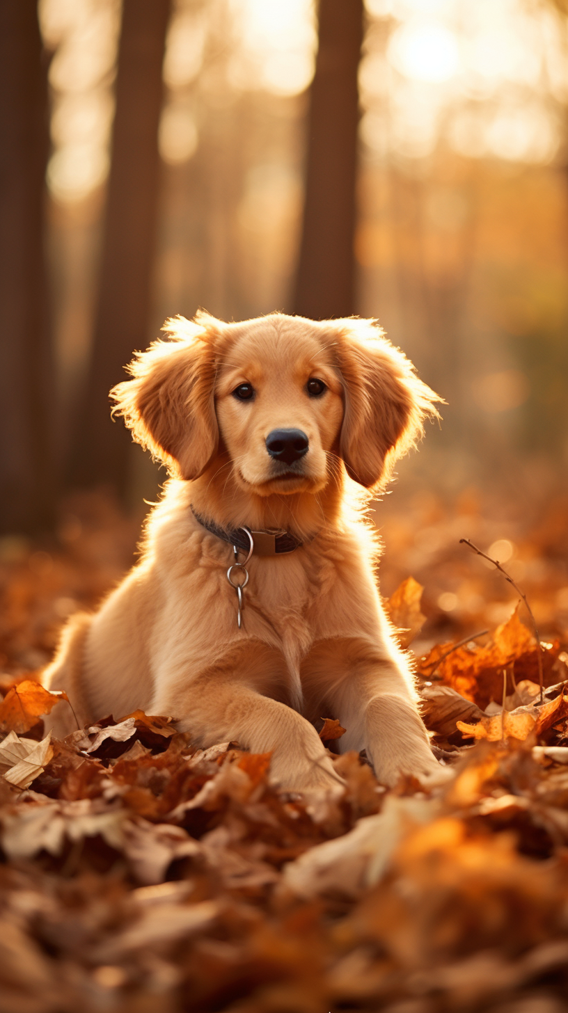 Adorable golden retriever puppy wallpaper