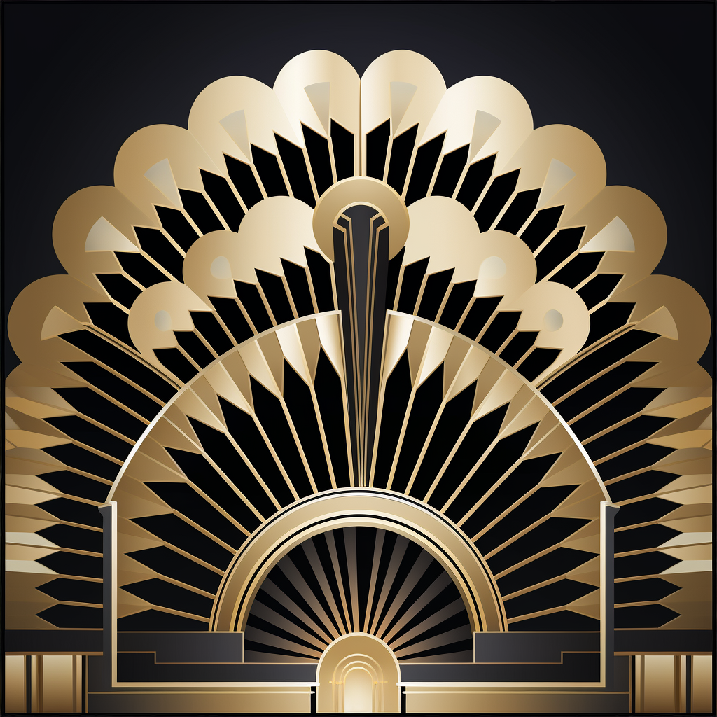 Beautiful Golden Art Deco Border