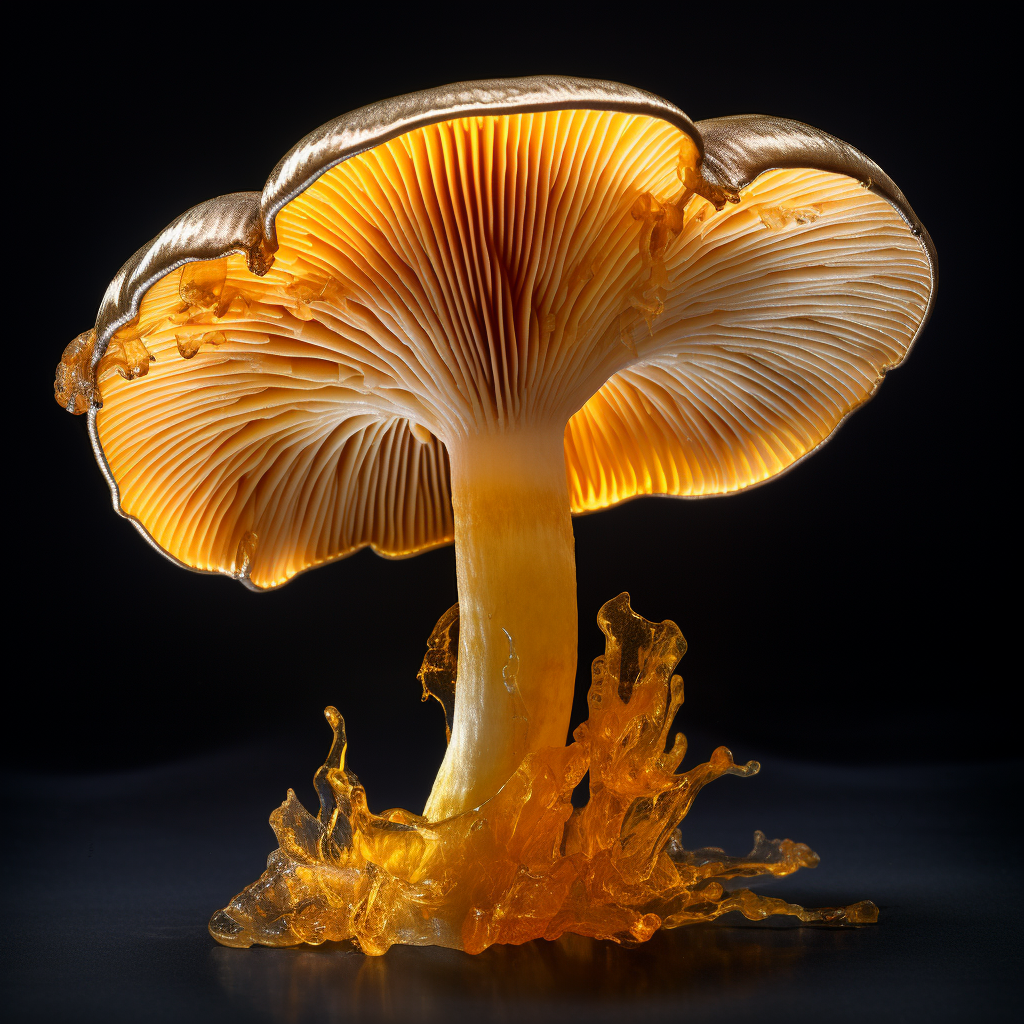 Illustration of a Golden Teacher Mushroom