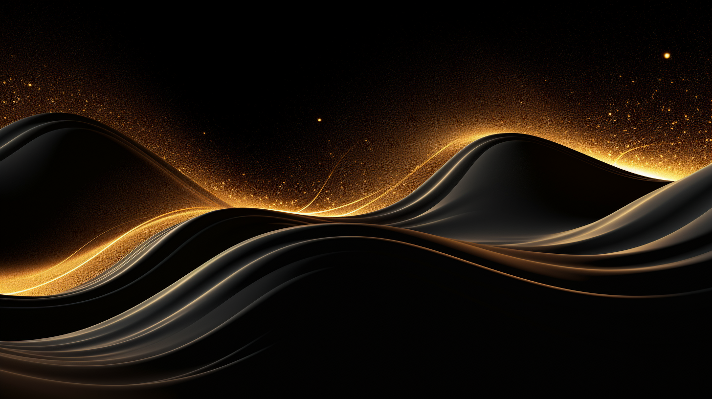 Beautiful 3D Render of Golden Waves