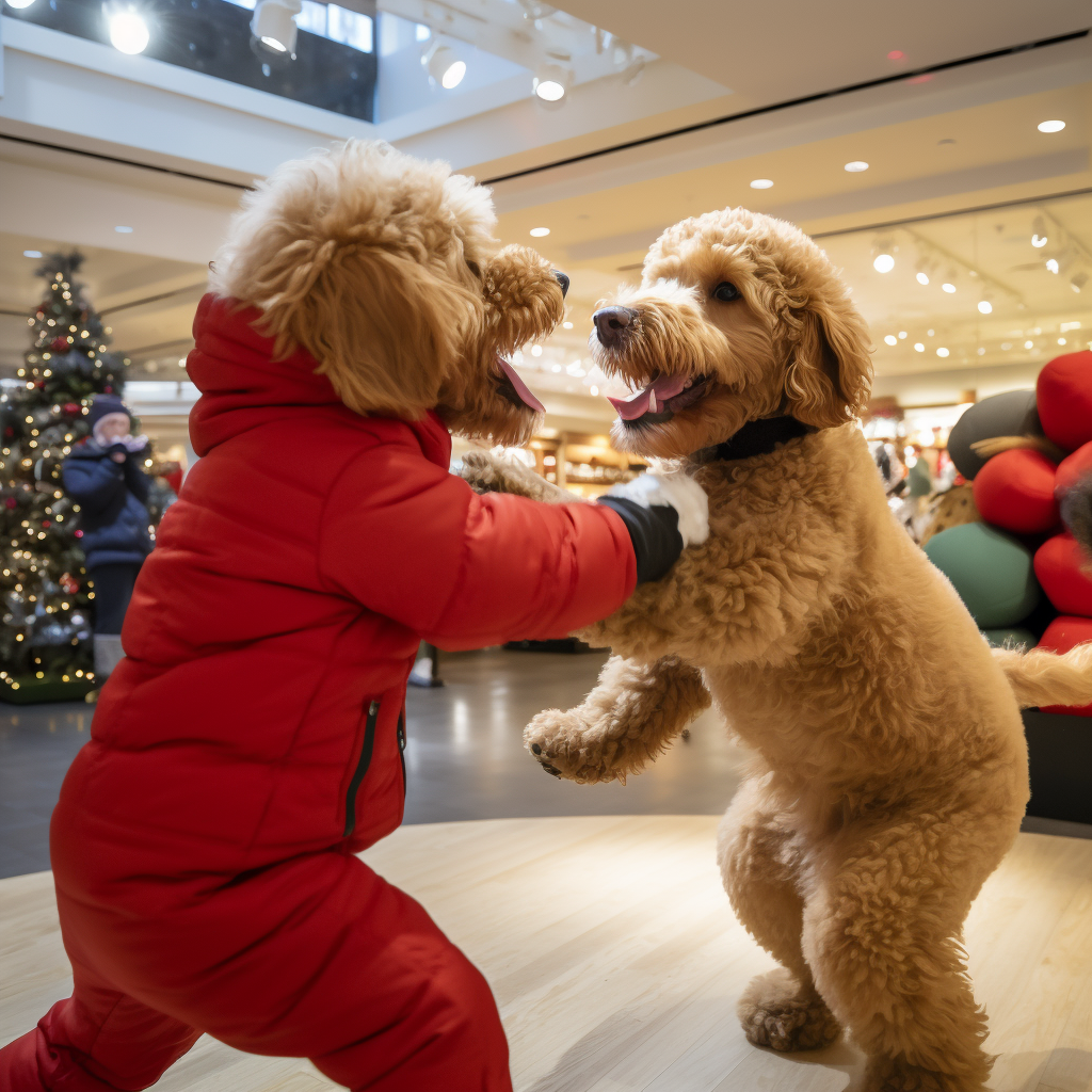 Energetic Goldendoodles Engaged in Boxing Day Sale