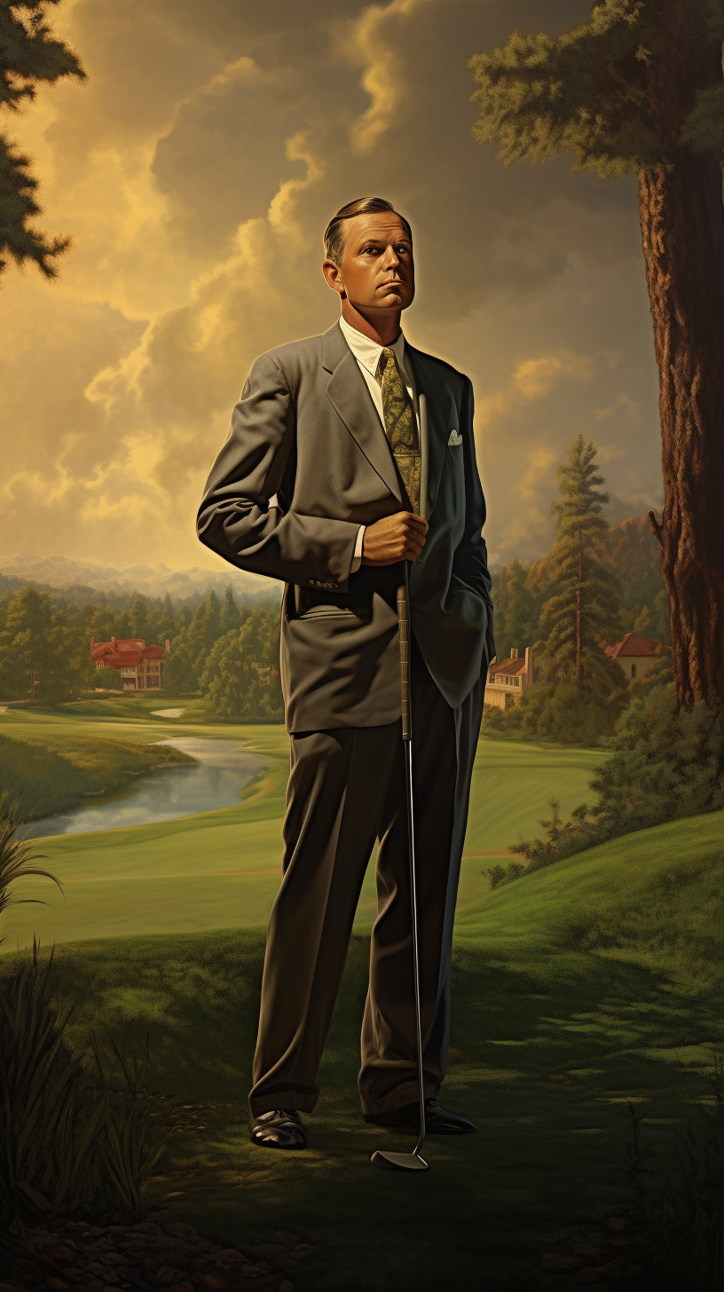 Businessman at golf club