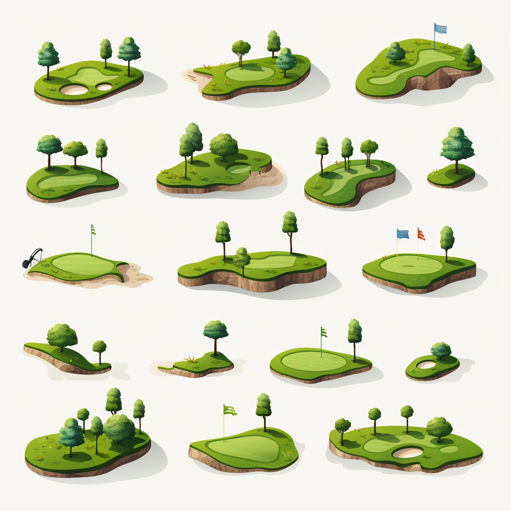 Vector illustration of a golf course