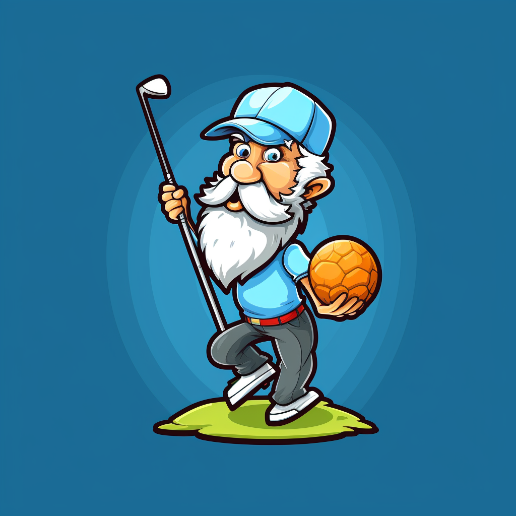 Cartoon-style golfswing logo