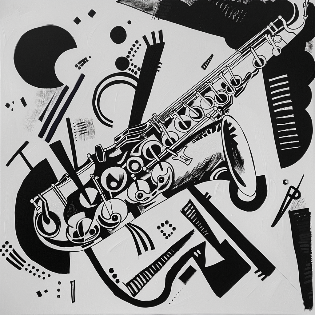 Goofy Saxophone Jazz Kandinsky Style