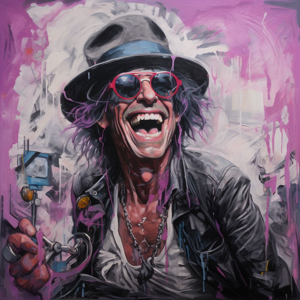 Goofy Keith Richards Character Selling Soul