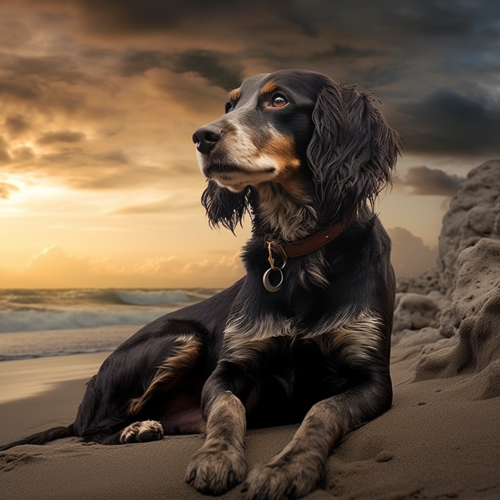 Beautiful Doggy Girl on Beach