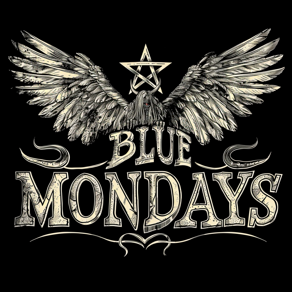 Blue Mondays goth band logo