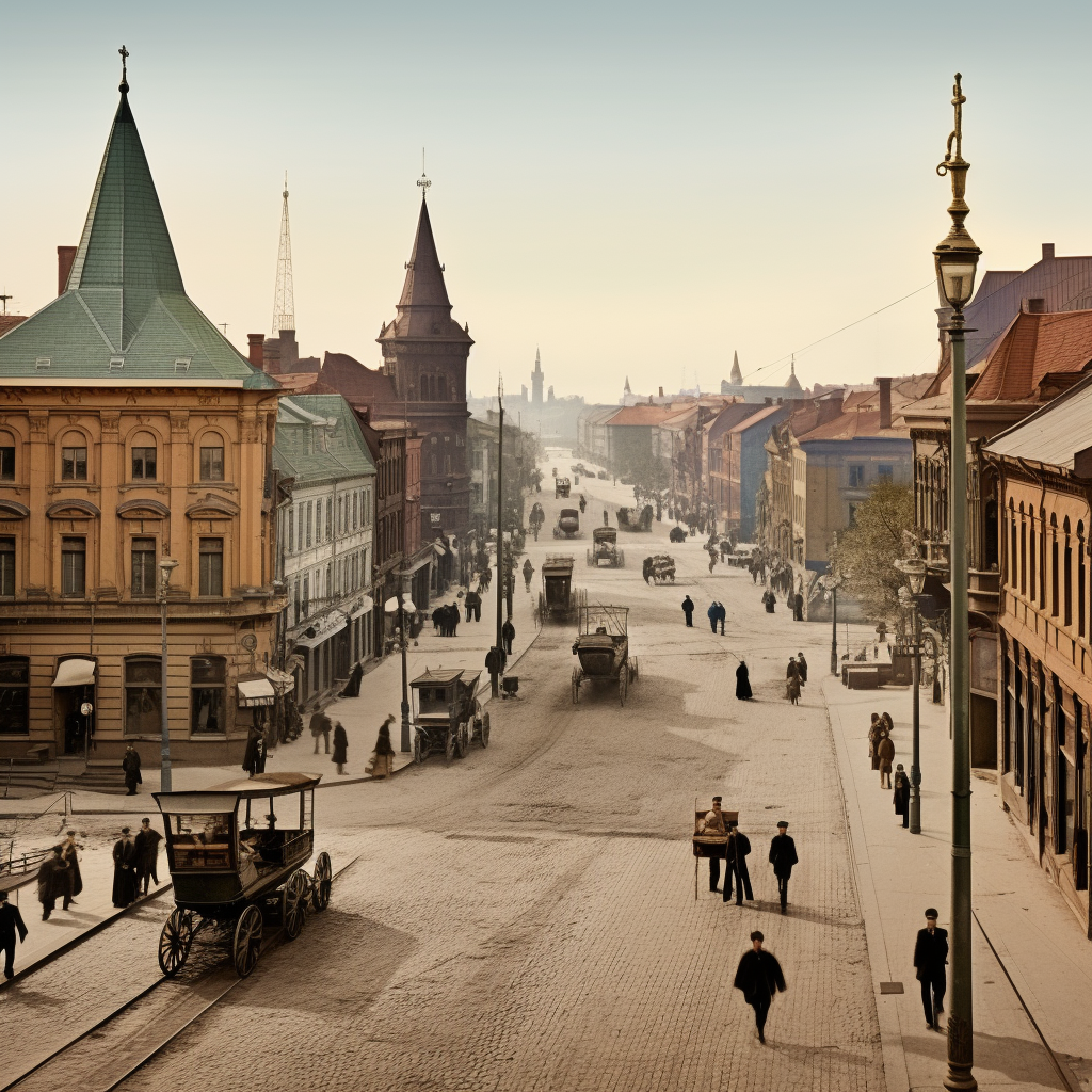 Old Gothenburg Streetview in 1900