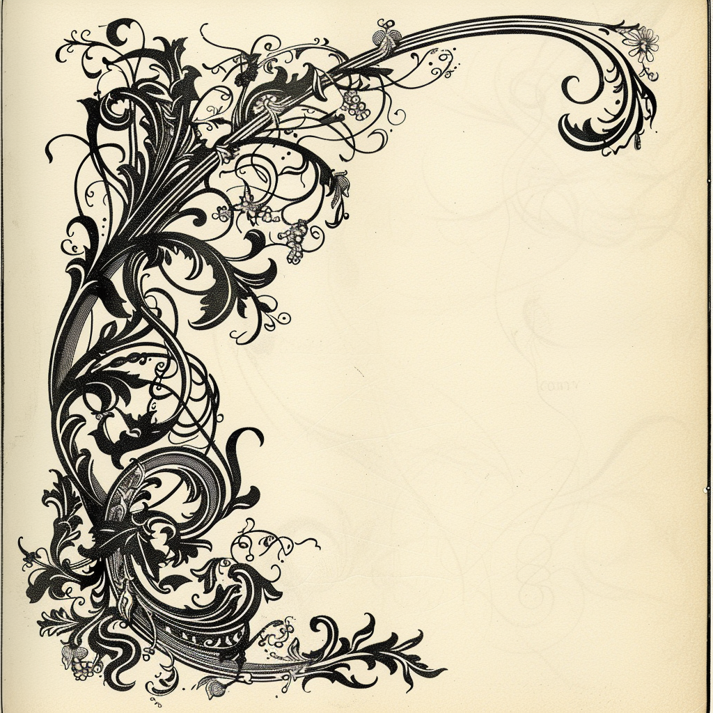 gothic filigree page design