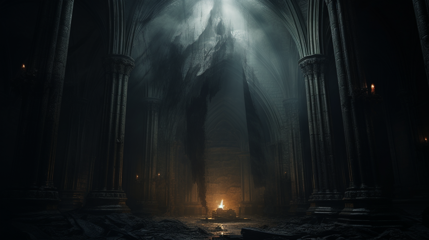 Dark and Decadent Gothic Castle Interior Image