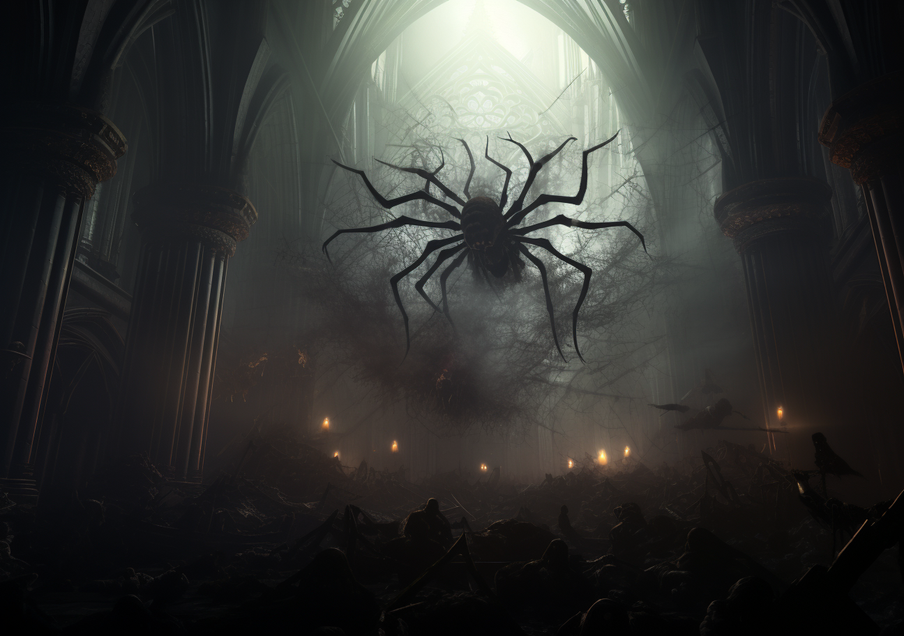 Spiders in Gothic Church Concept Art