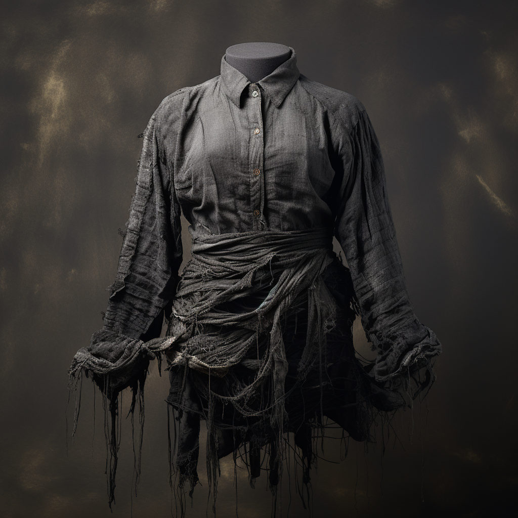 Gothic cloth rags shirt with unique fashion style