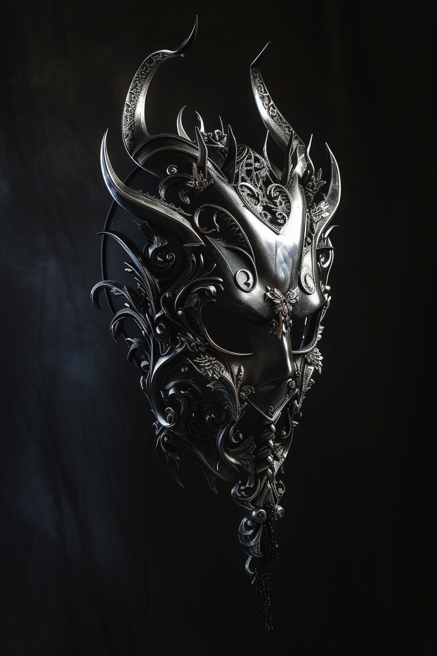 Gothic Demon Mask Side View