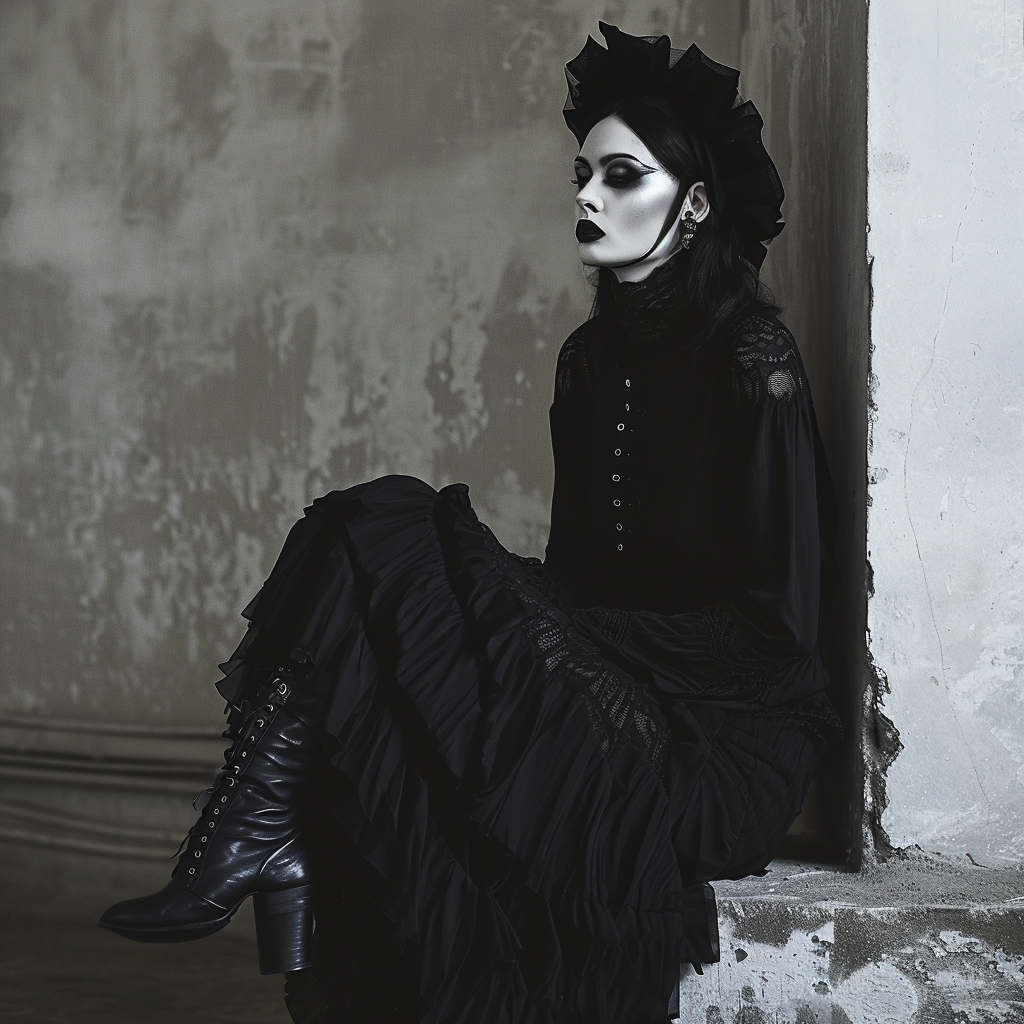 Gothic Fashion Model Full Length