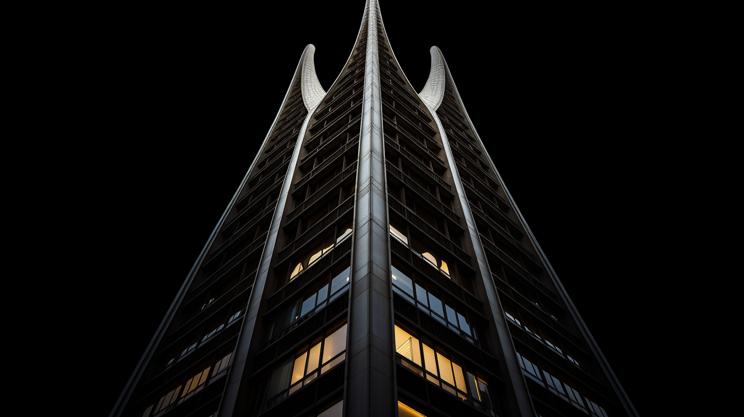 Dark and Sinister Gothic Minimalism Skyscraper