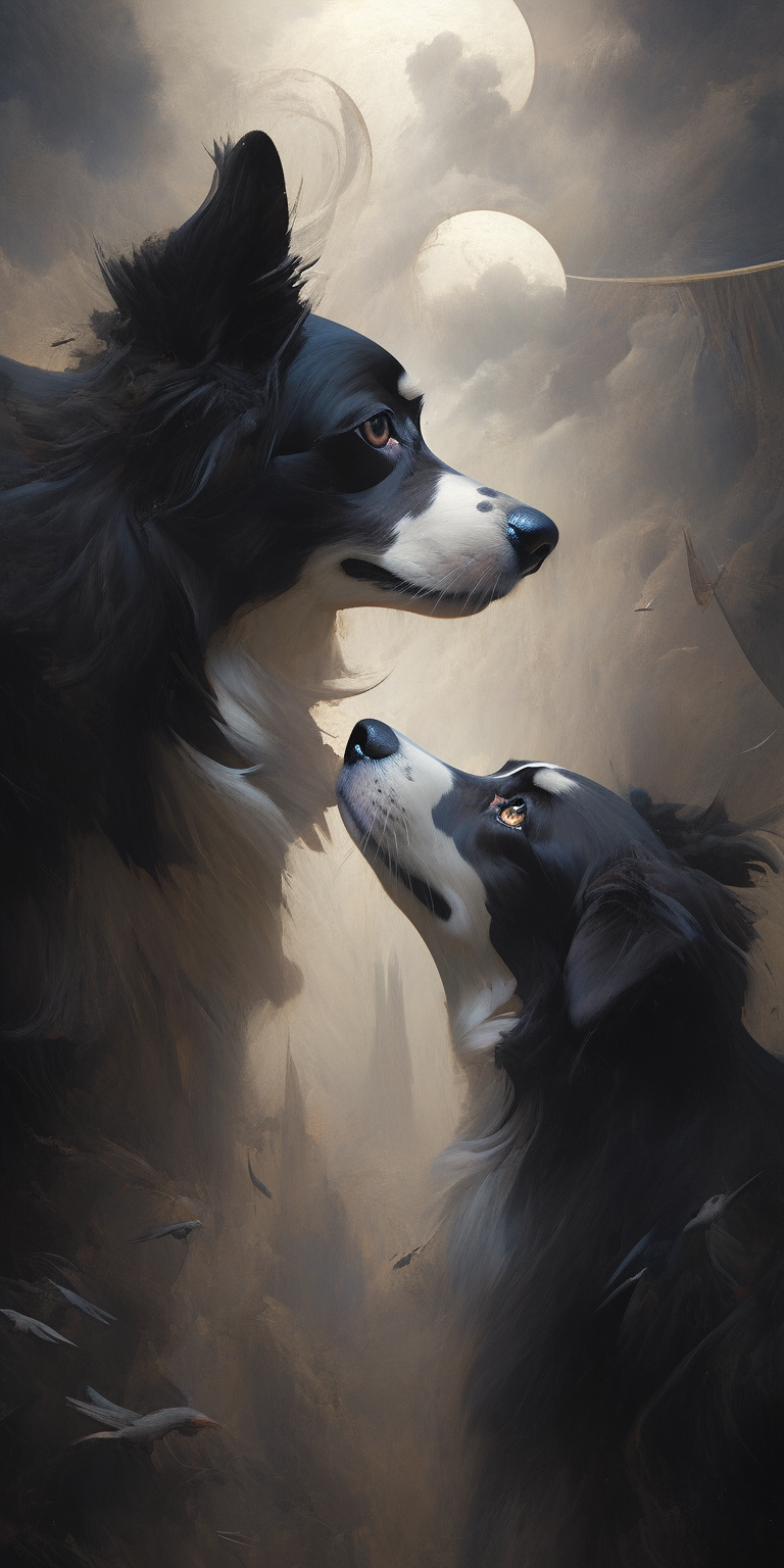 Gothic Collie with Zeus in Nightt