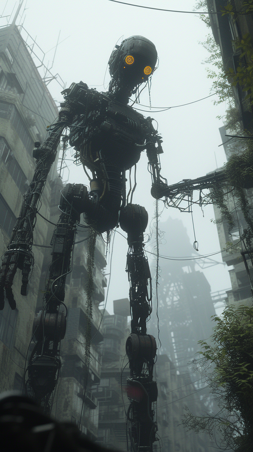 Gothic Robots in Tokyo City