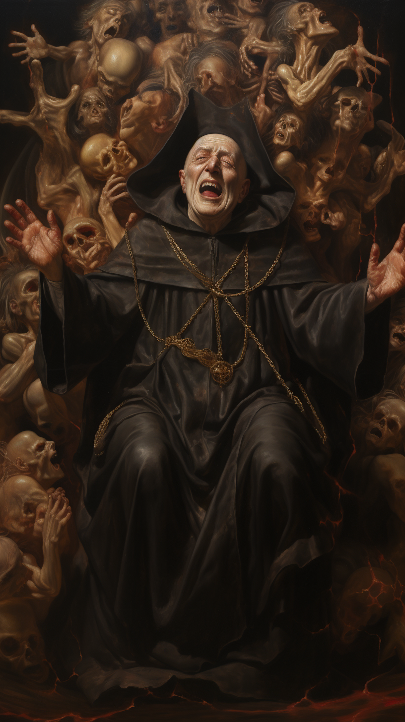 Gothic painting of Saint Anthony tormented by devils