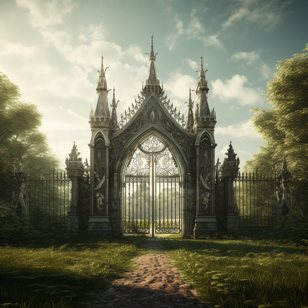 Gothic Style Gate Open