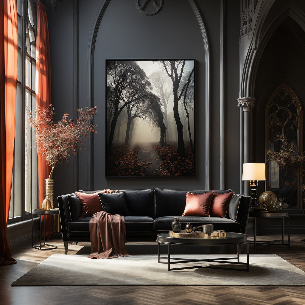 Modern Gothic Style Living Room