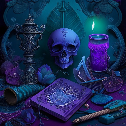 Fortune telling with gothic-style tarot cards