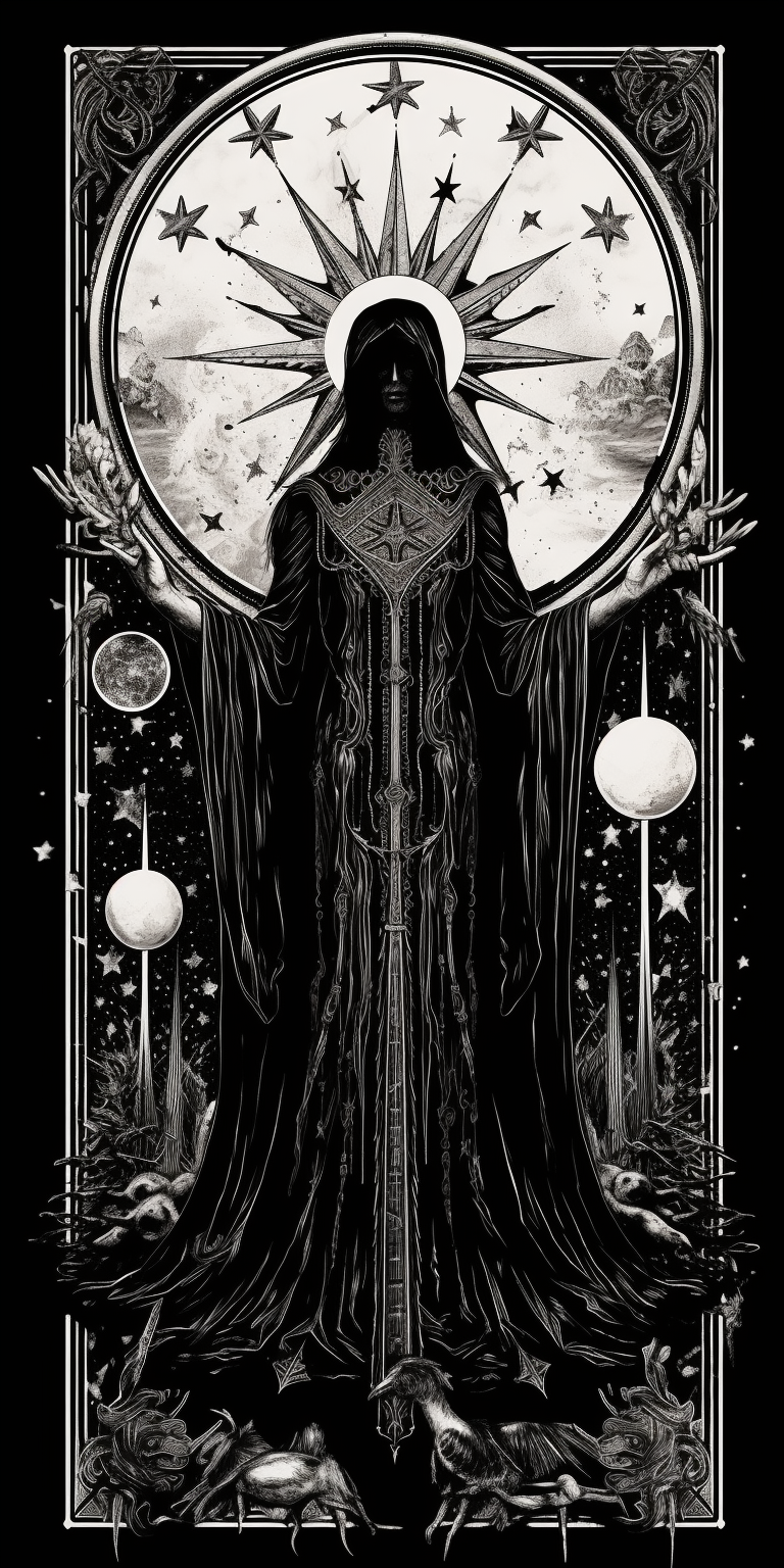 Gothic Temperance Arcana Tarot Illustration