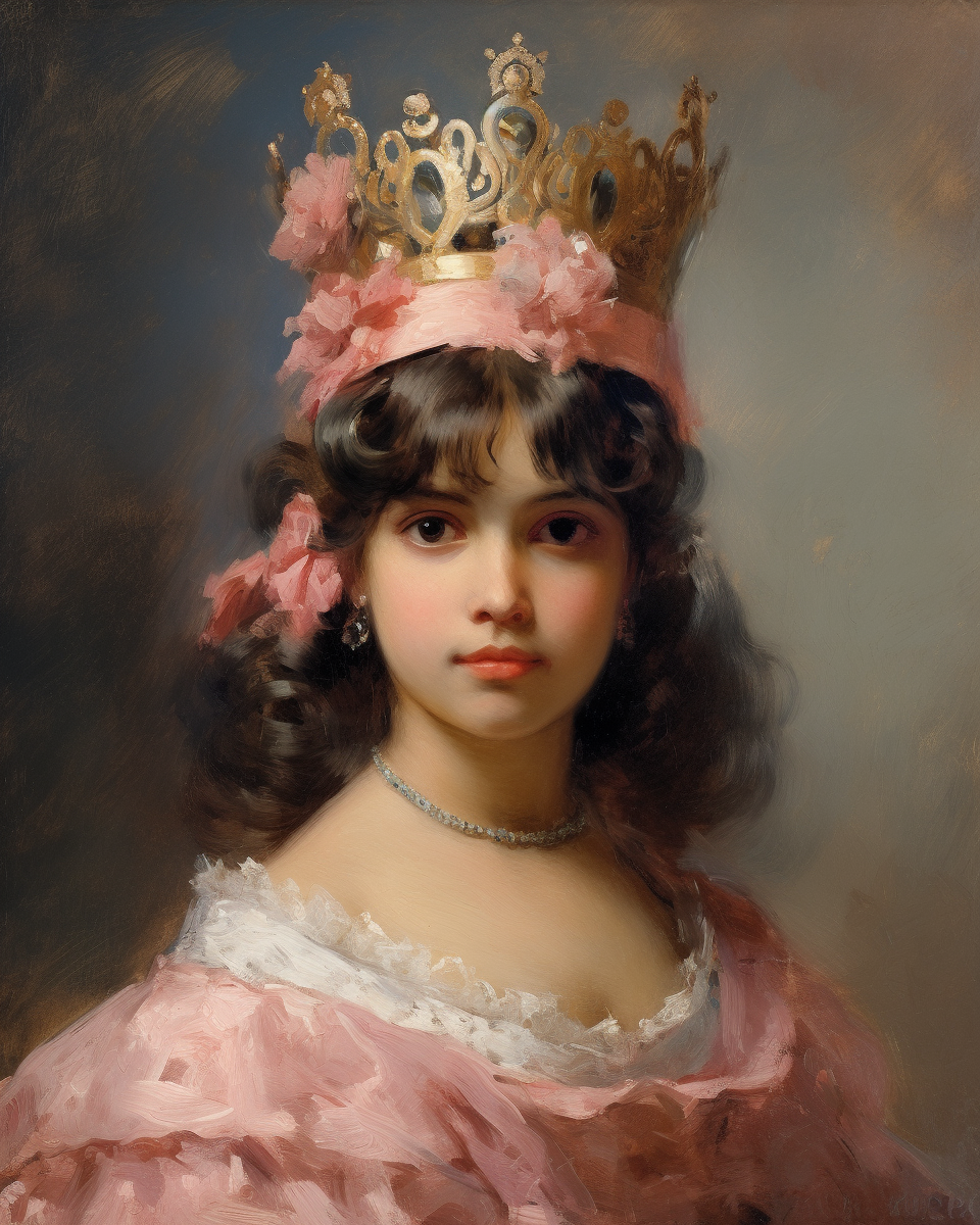 Princess Peach oil painting by Goya