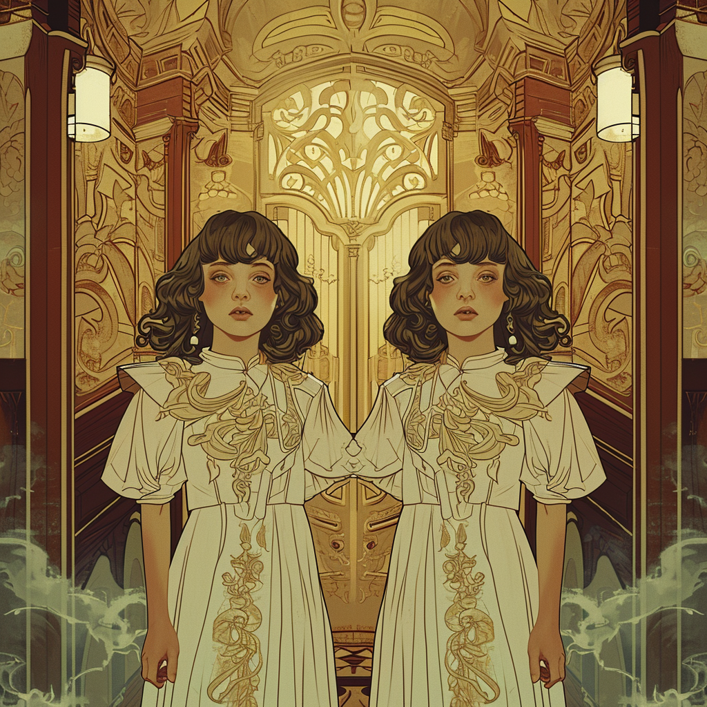 Grady Twins Shining Art Nouveau Illustration