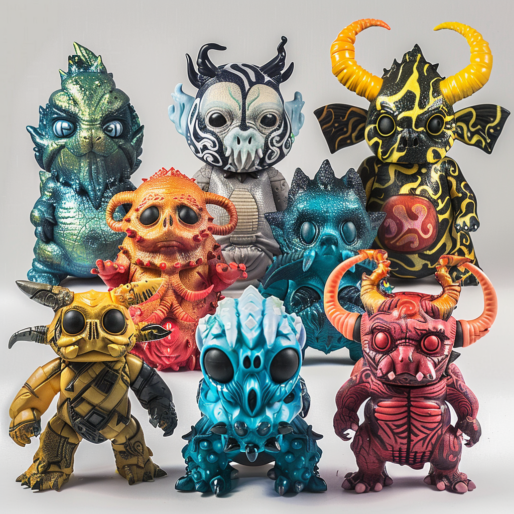 Graffiti toy beast figures collection