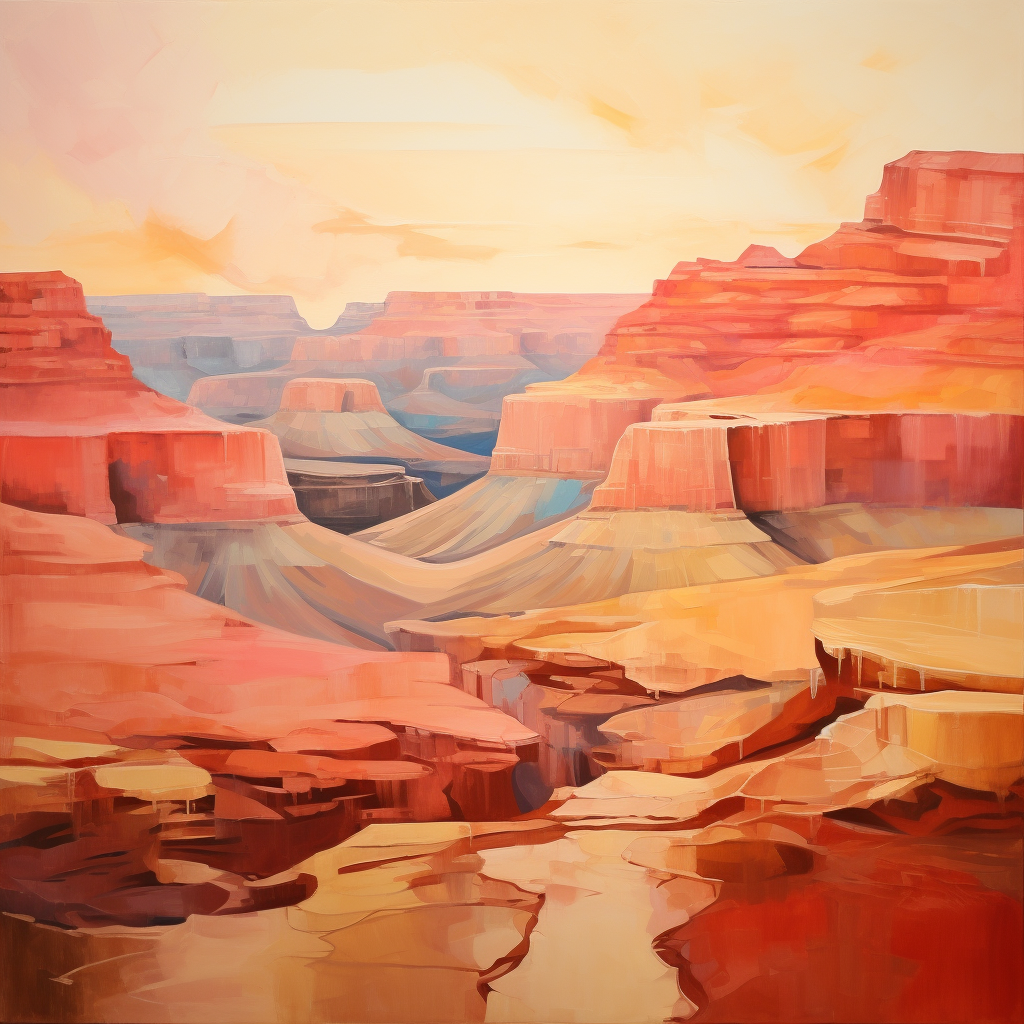 Abstract painting of the Grand Canyon