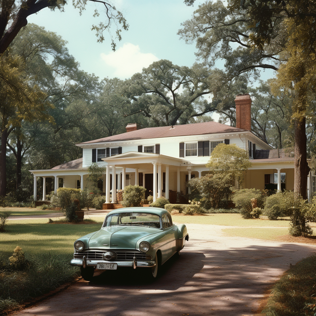 Beautiful Front Porch of Mississippi Mansion