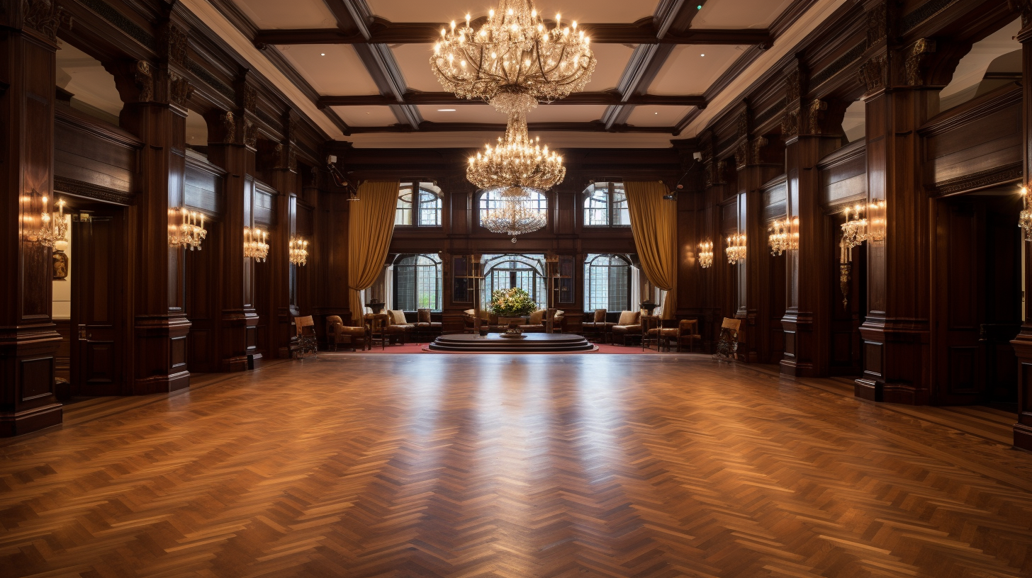 Grand interior hall with elegant decor