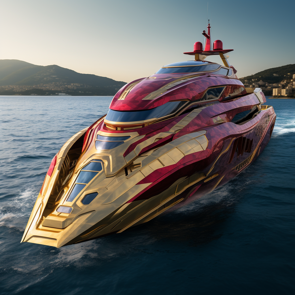 Grand luxurious iron man boat