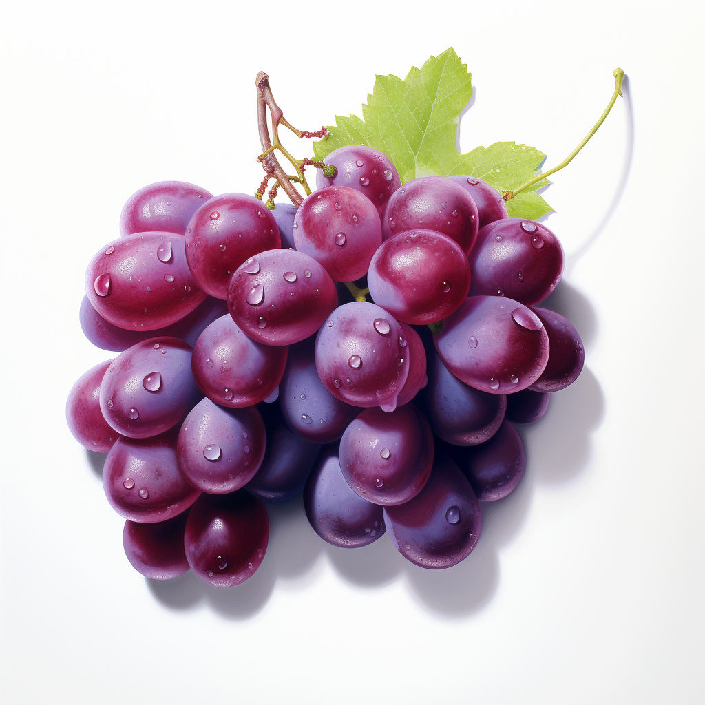 Grapes on White Background