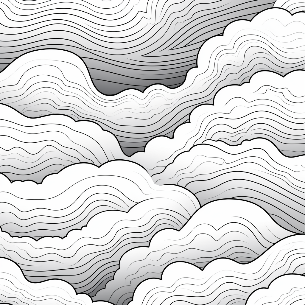 Graphic design seamless pattern coloring book