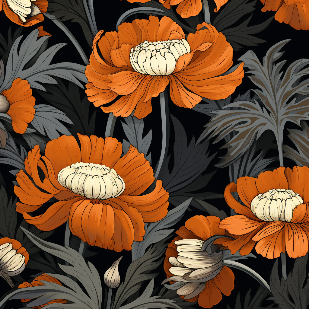 Colorful Marigold Pattern for Graphic Design