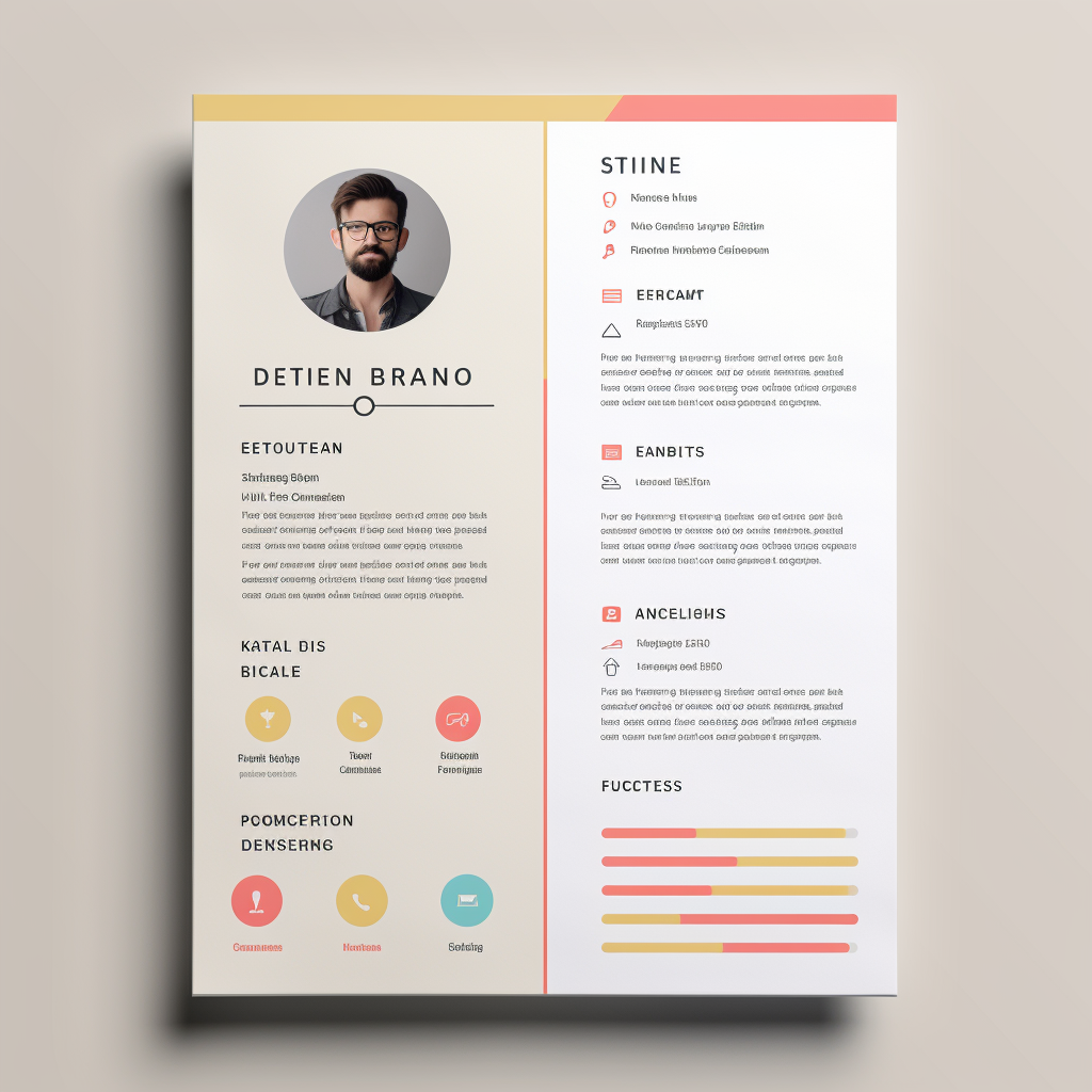 Creative graphic resume design example