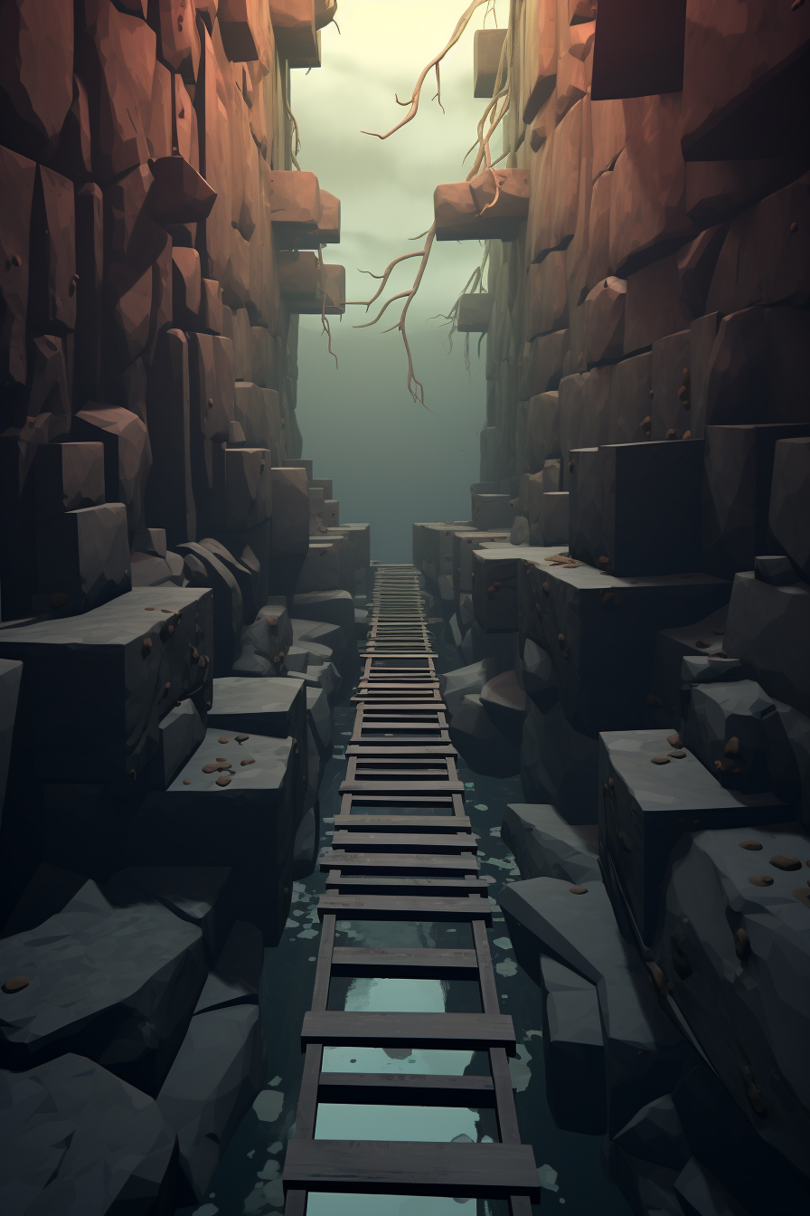 Liminal Low Poly Graphics Scene