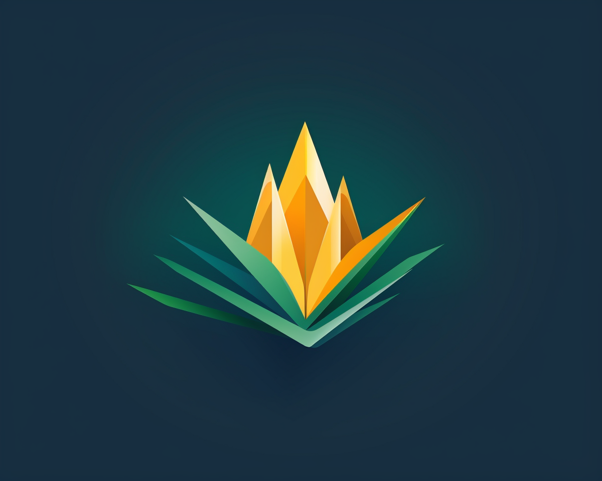 Abstract Grass Lawn Care Logo