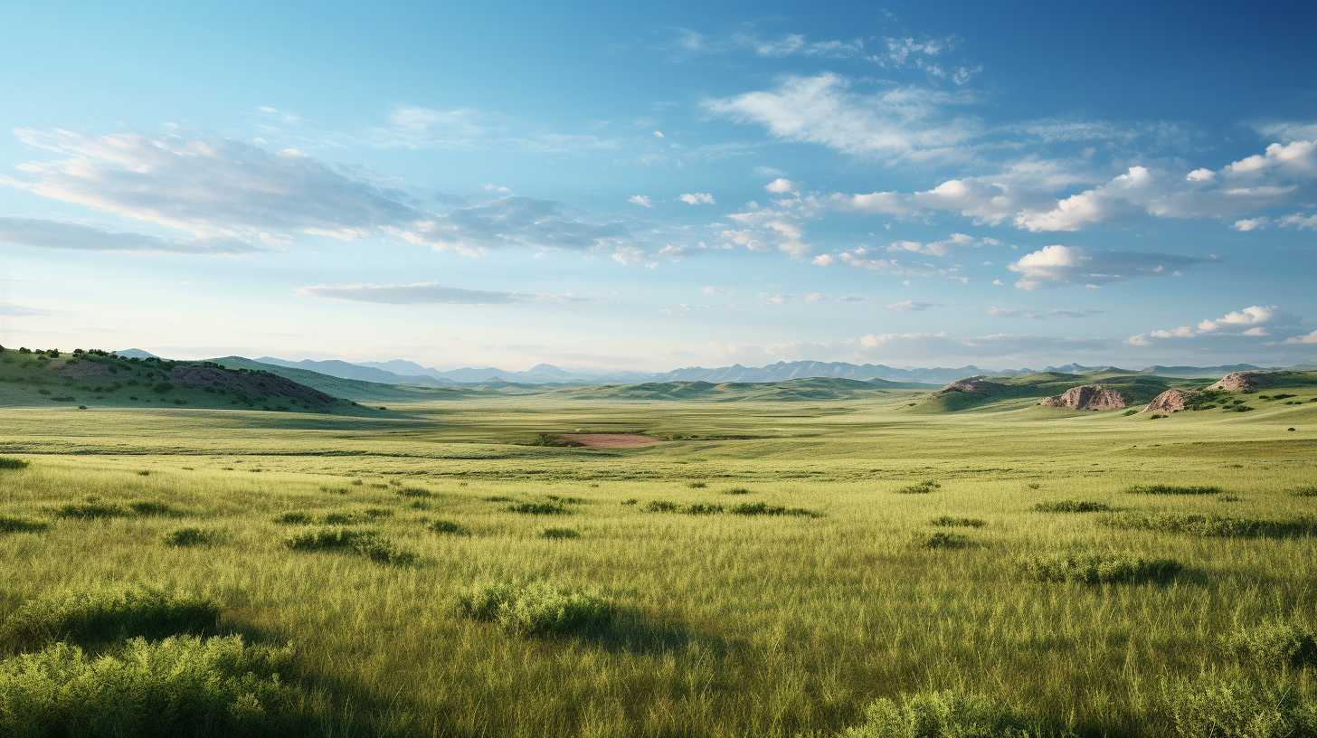 Grasslands stretching to horizon